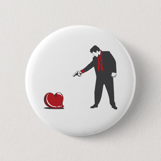 Shoot Down Love Pinback Button (Front)