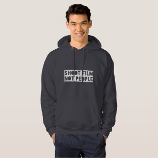 Shoot Film Not People Hoodie - White on Dark