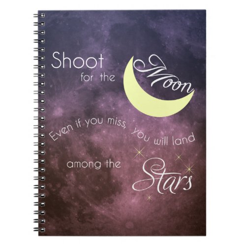 Shoot for the Moon Inspirational Photo Notebook