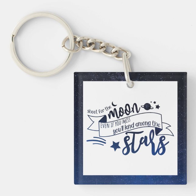 Shoot for the Moon Keychain (Front)