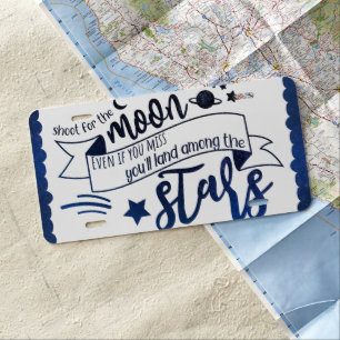 Shoot for the Moon License Plate