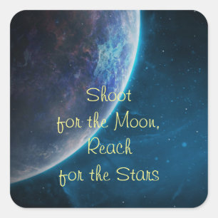 Shoot for the Moon Square Sticker