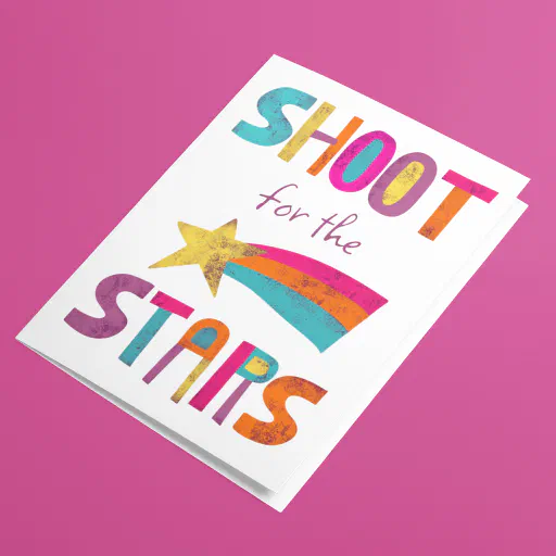 Shoot For the Stars Congratulations Encouragement Card