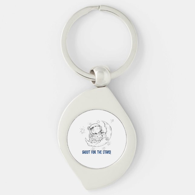 Shoot For The Stars Metal Keychain (Front)