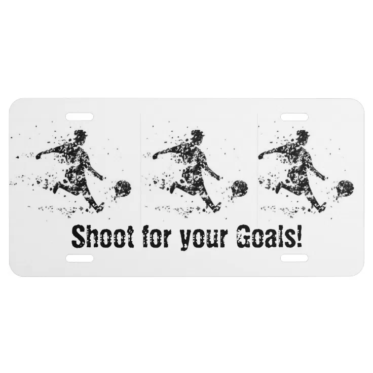 White 'I'd Rather Be Playing SOCCER' License Plate Frame – Standard Car Tag Holder