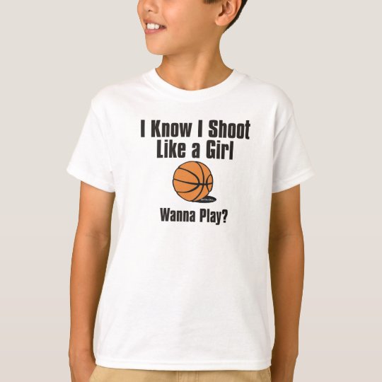Shoot Like a Girl Basketball TShirt