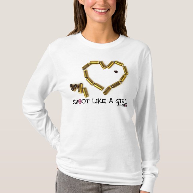 Shoot Like A Girl T-Shirt (Front)