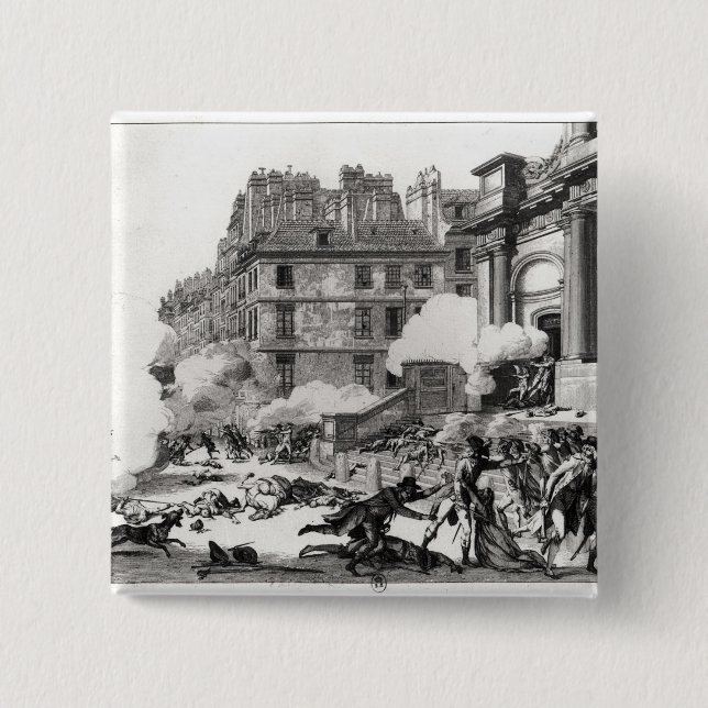 Shoot-out before St. Roch church in Paris Button (Front)