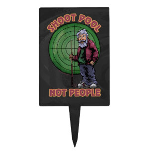 Shoot Pool Not People Cake Topper