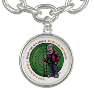 Shoot pool Not People Charm Bracelet