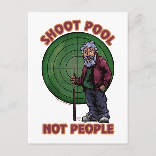 Shoot pool Not People Postcard (Front)