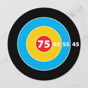 Shoot! Target Hunters 75th Birthday Invitation