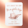 Shoot the Ship Cruise Group Girl's Rose Gold Magnet