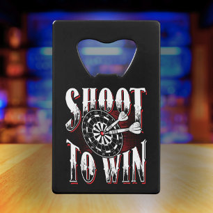 Shoot To Win - Dart League Legend Credit Card Bottle Opener