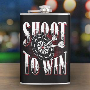 Shoot To Win Vinyl Wrapped Flask 8 oz.