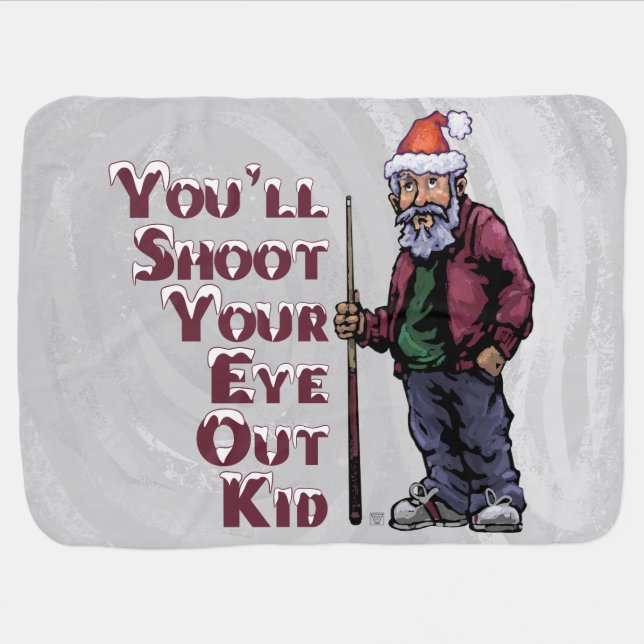 Shoot Your Eye Out Receiving Blanket (Horizontal)