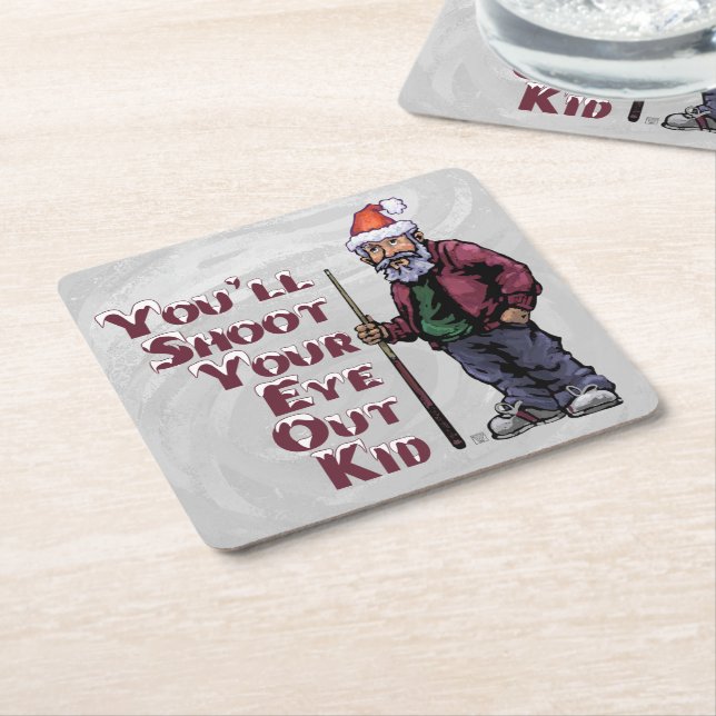 Shoot Your Eye Out Square Paper Coaster (Angled)