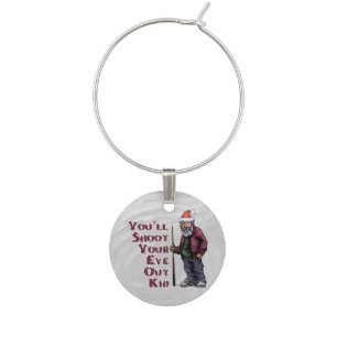 Shoot Your Eye Out Wine Glass Charm