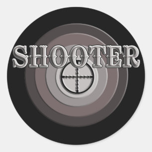 Shooter Classic Round Sticker