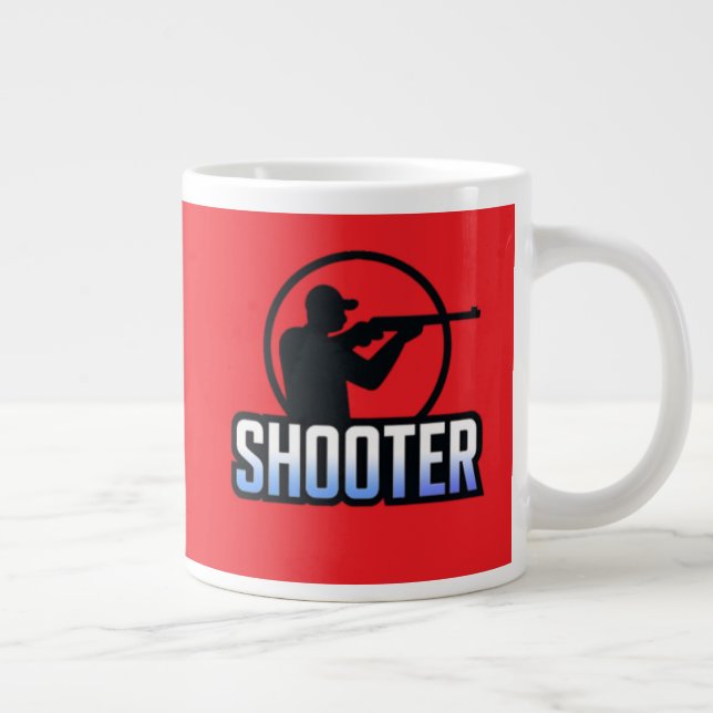 Shooter – Marksman Silhouette Premium Design  Giant Coffee Mug (Right)