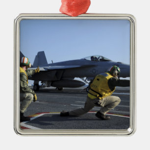 Shooters aboard the USS George HW Bush Metal Ornament