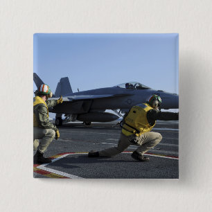 Shooters aboard the USS George HW Bush Pinback Button