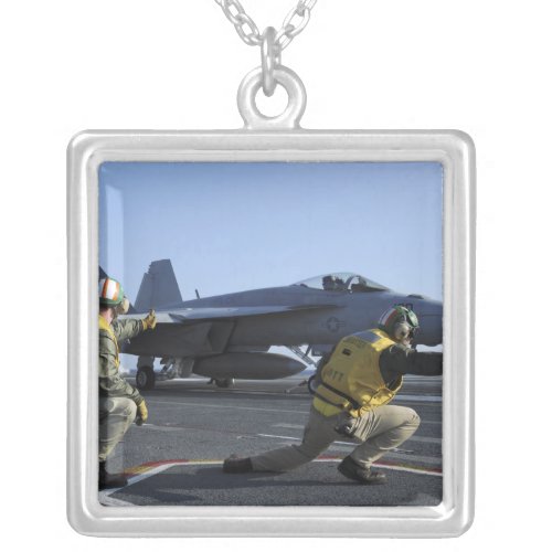 Shooters aboard the USS George HW Bush Silver Plated Necklace