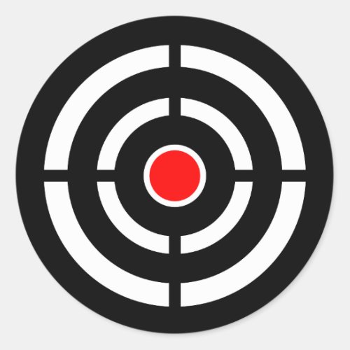 Shooting Archery Target Classic Round Sticker