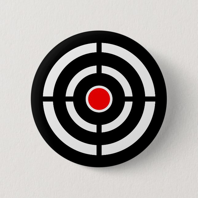 Shooting Archery Target Pinback Button (Front)