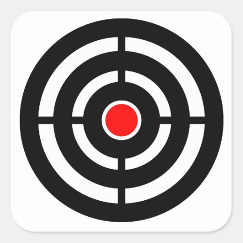 Shooting Archery Target Square Sticker