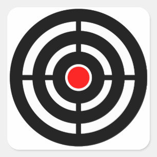 Shooting Archery Target Square Sticker