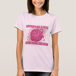 Shooting for a Cure – Sparkling Pink Basketball Br T-Shirt