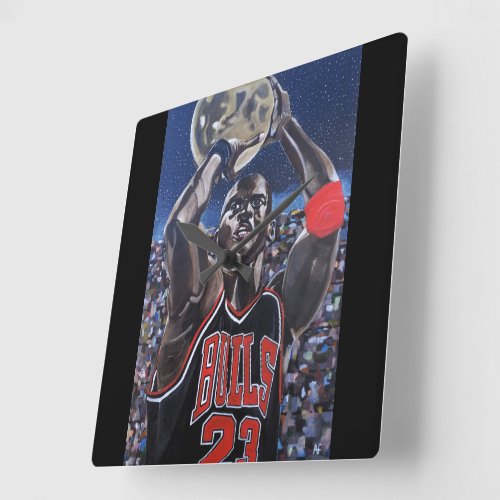 Shooting for the Moon Painting by Alfred Fox Square Wall Clock