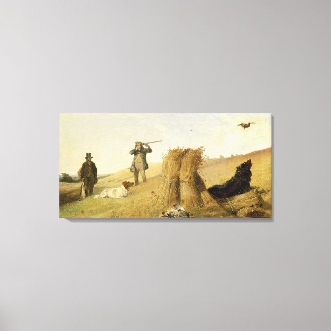Shooting Partridge over Dogs (see also 63637) Canvas Print (Front)