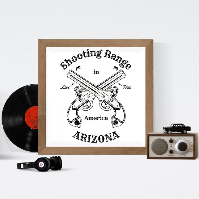 Shooting Range Arizona America Vintage Gun Logo Poster (Creator Uploaded)