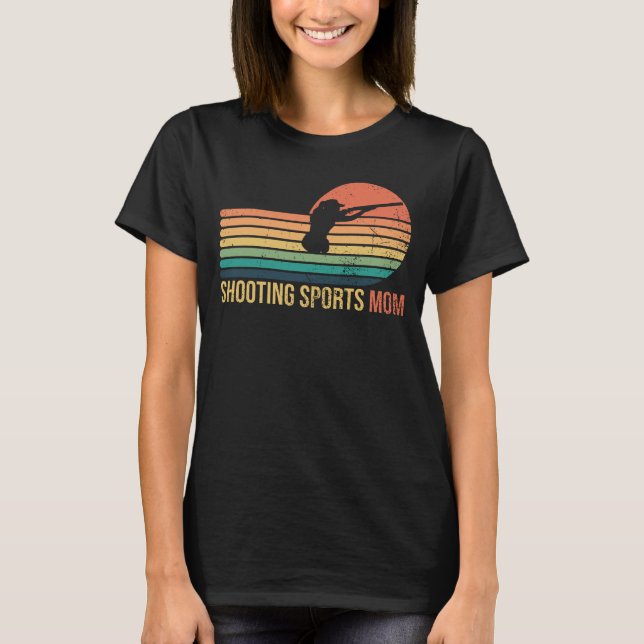Shooting Sports Mom Trap Shooting Gun Clay Pigeon  T-Shirt (Front)