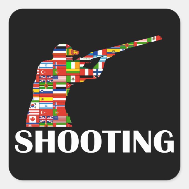 Shooting Square Sticker (Front)