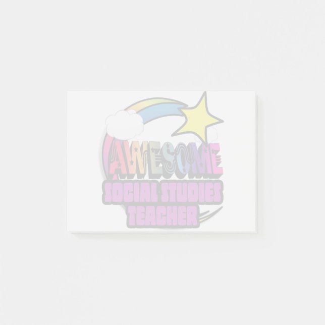 Shooting Star  Awesome Social Studies Teacher Post-it Notes (Front)