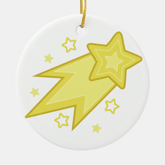 Shooting Star Ceramic Ornament (Front)