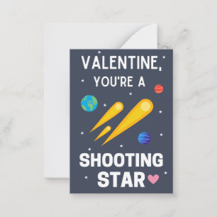 Shooting Star Classroom Valentine's Day Note Card
