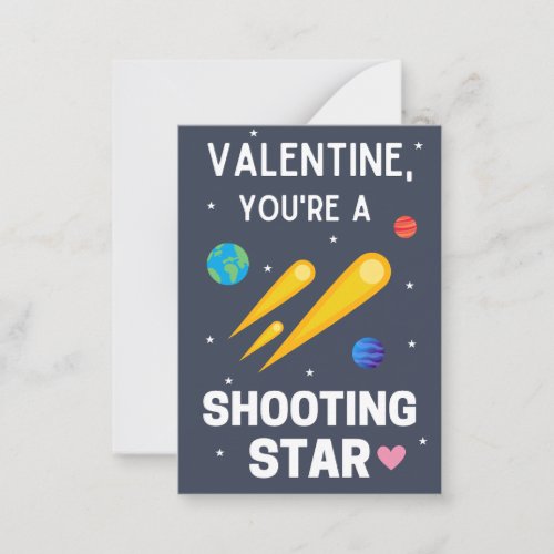 Shooting Star Classroom Valentines Day Note Card