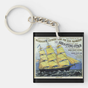 Shooting Star Clipper Sailing  Keychain