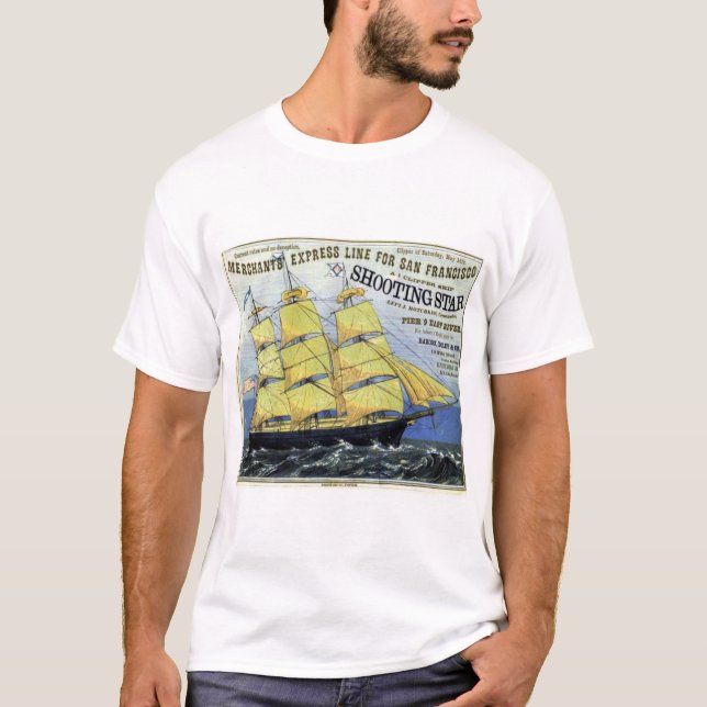 Shooting Star Clipper Sailing  T-Shirt (Front)