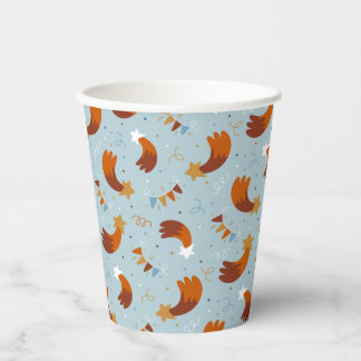 Shooting Star & Confetti Celebration Blue Paper Cups