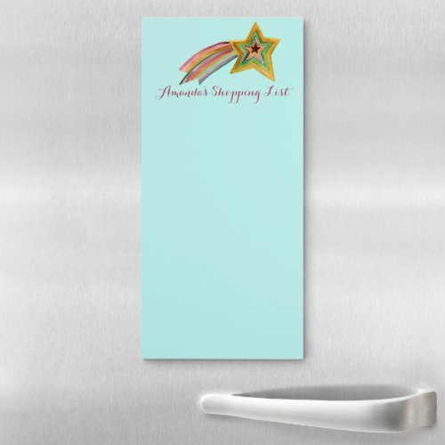 Shooting Star Custom Grocery Shopping List Magnetic Notepad