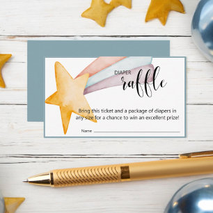 Shooting Star Diaper Raffle Activity Enclosure Card
