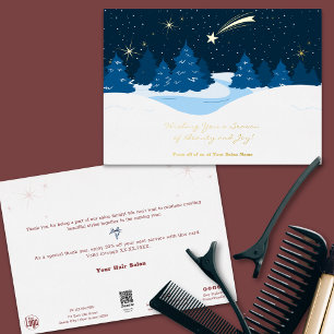 Shooting Star Foil Accents Christmas Holiday Card