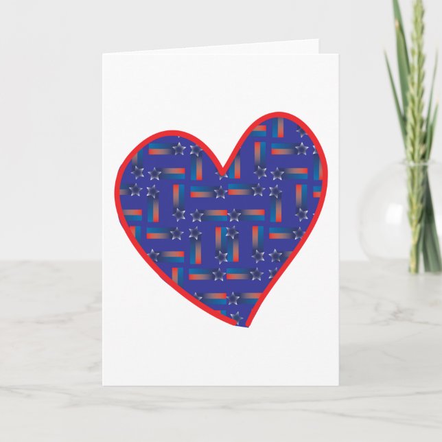 Shooting Star Heart Holiday Card (Front)