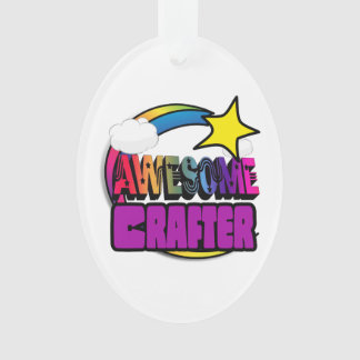 Shooting Star Rainbow Awesome Crafter Ornament