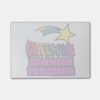 Shooting Star Rainbow Awesome Spanish Teacher Post-it Notes